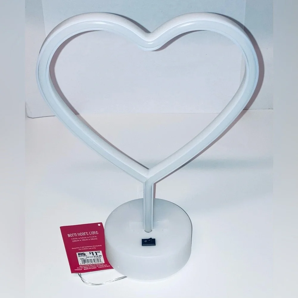 LED Neon Heart Sign - NEW!